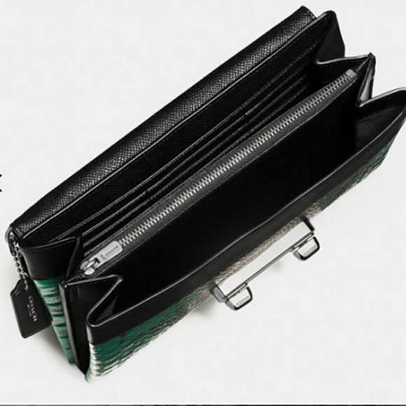 COACH  Swagger Embossed Python Clutch *Brand New* - Picture 7 of 8